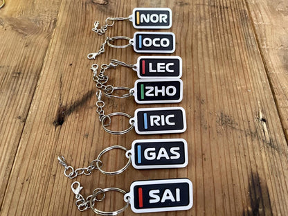 Motorsport Driver Keychain | Personalized Racing Gift Sets