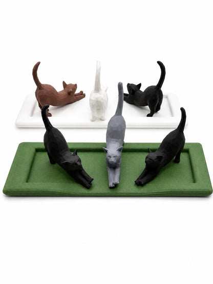 Three Cats Ring Holder | Cat Lover Engagement Gift
