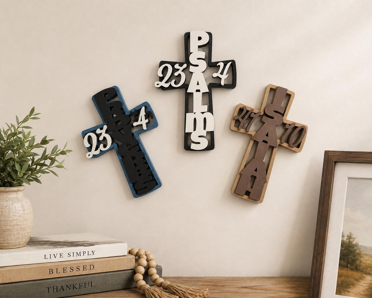 Custom Bible Verse Cross, Personalized Christian Wall Decor, Scripture Cross, Religious Gift, Faith Wall Art, Custom Christian Gift