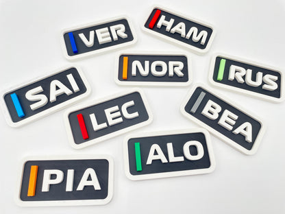 F1 Driver Fridge Magnet, Personalized Racing Gift