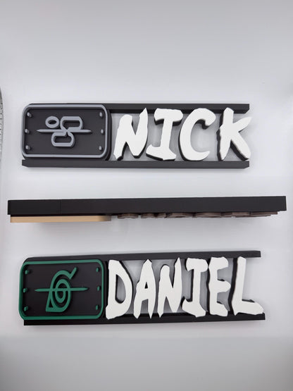 Custom Ninja Anime Name Plate | Personalized Desk Decor