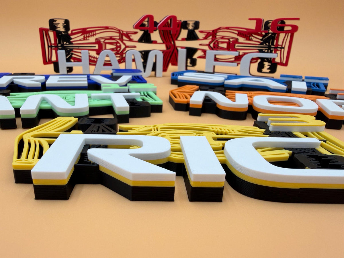 Custom Motorsport Driver Sign | Personalized Racing Decor | 3-Letter Decoration | Racing Fan Gift | Custom Name | Grand Prix | F1 Car