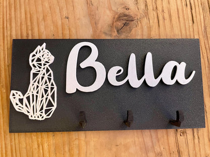Personalized Cat Key Holder for Wall | Housewarming Gift