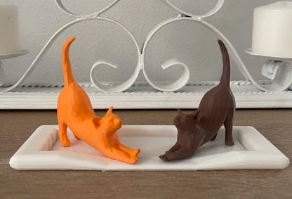 Two Cats Ring Holder Dish | Cat Jewelry Holder Gift