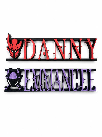 Personalized Anime Name Sign | Gaming Room Desk Plaque