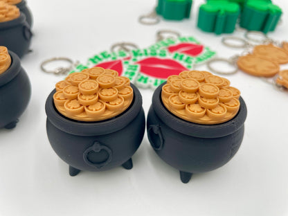 St. Patrick's Day Fidget Clicker Keychain | Clover Party Favor