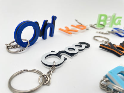 Custom 3D Printed Name Keychain | Backpack Tag