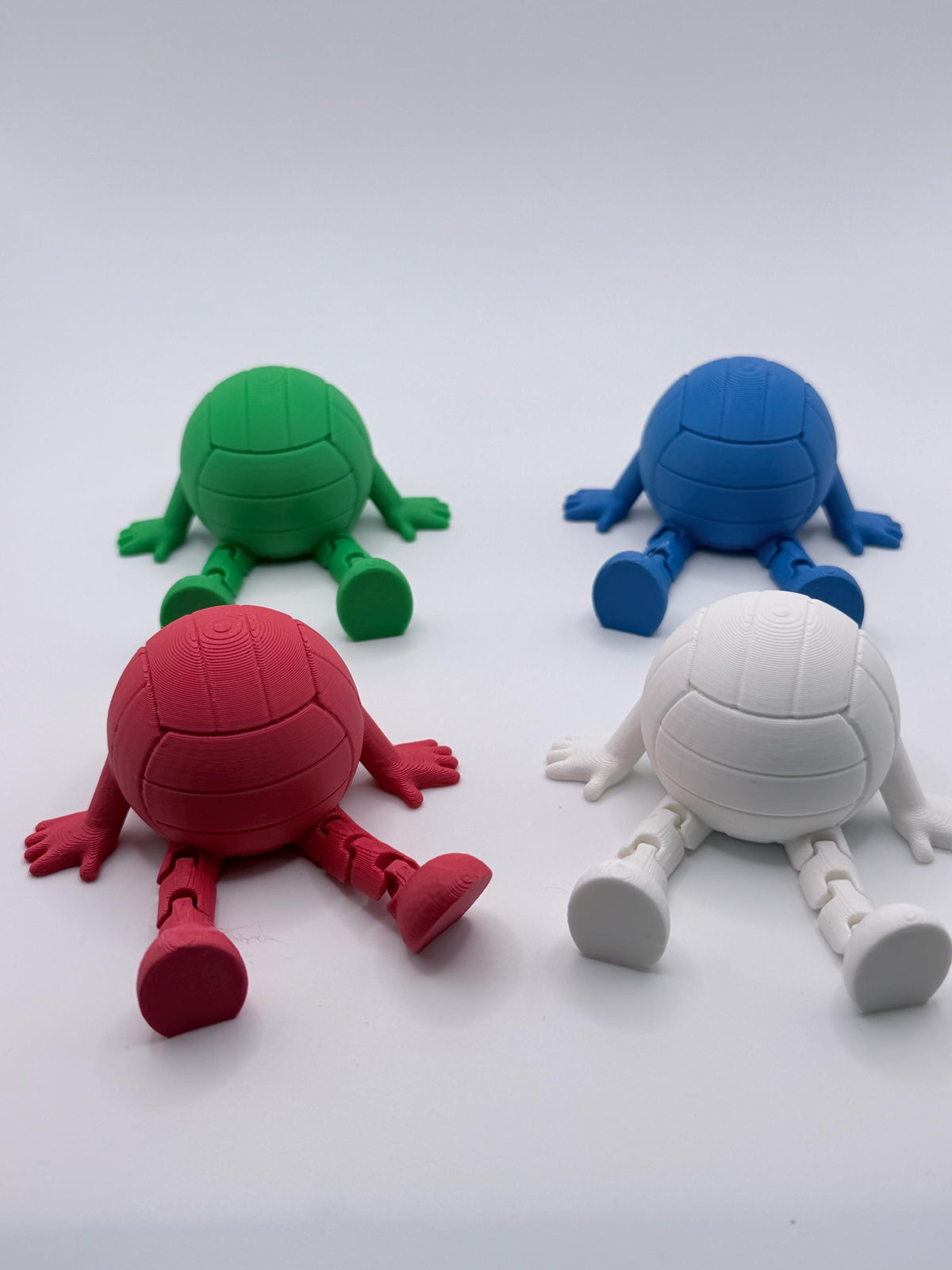 Articulated Volleyball Buddy, 3D Printed Volleyball Desk Toy, Volleyball Gift, Coach Gift, Team Gift, Sports Desk Decor