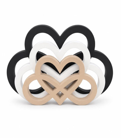 Personalized Infinity Heart Decor, Modern Love Knot Sculpture, Minimalist Couple Gift, Wedding Decor, Anniversary Gift, Shelf Decor