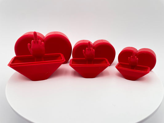Heart Middle Finger Gag Gift, Funny Valentine's Present