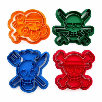 Pirate Theme Cookie Cutter Set, Anime Baking Molds