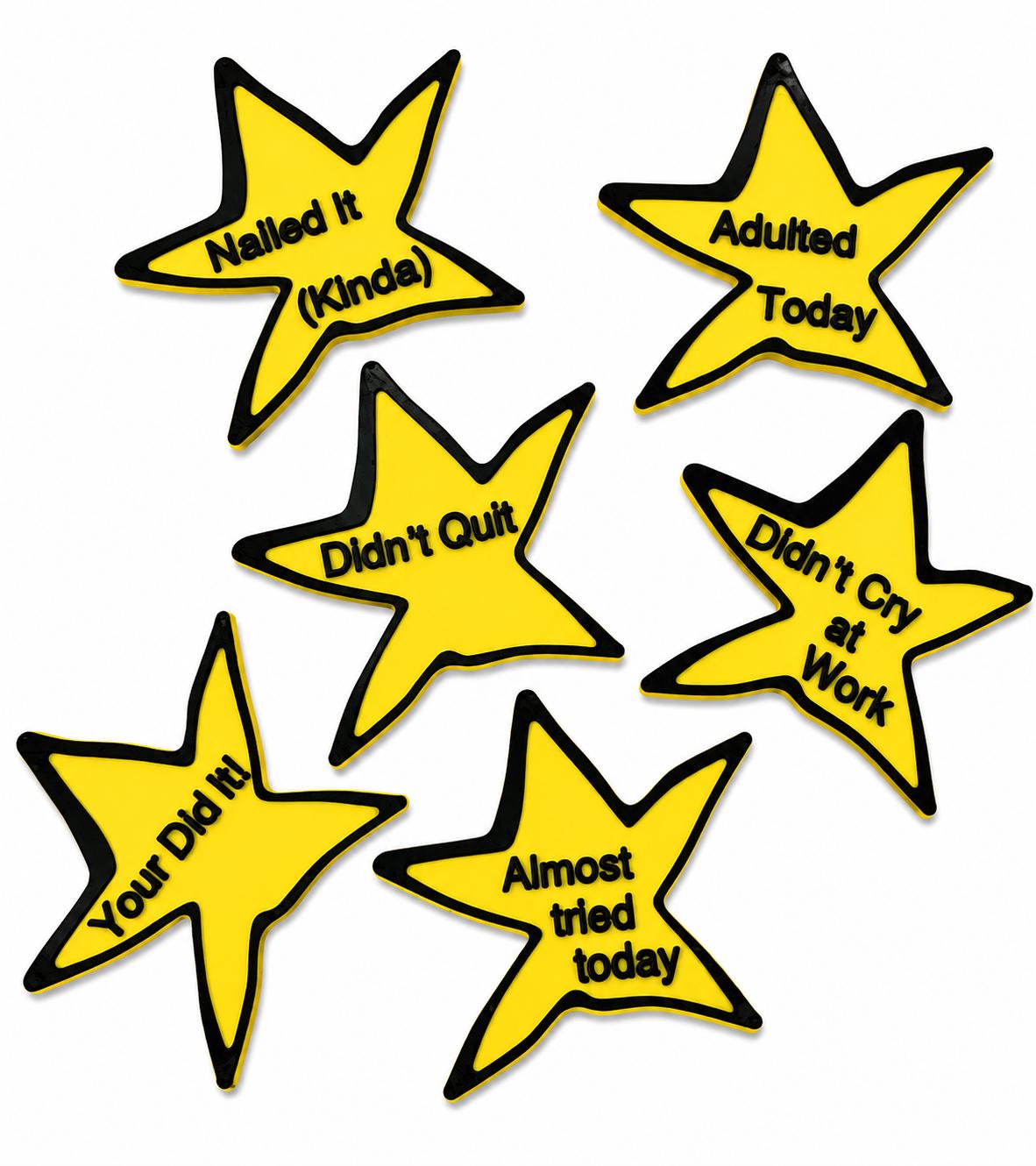 Funny Gold Star Magnet, Sarcastic Fridge Magnet, Funny Coworker Gift, Adulting Award, Office Humor, 3D Printed Magnet