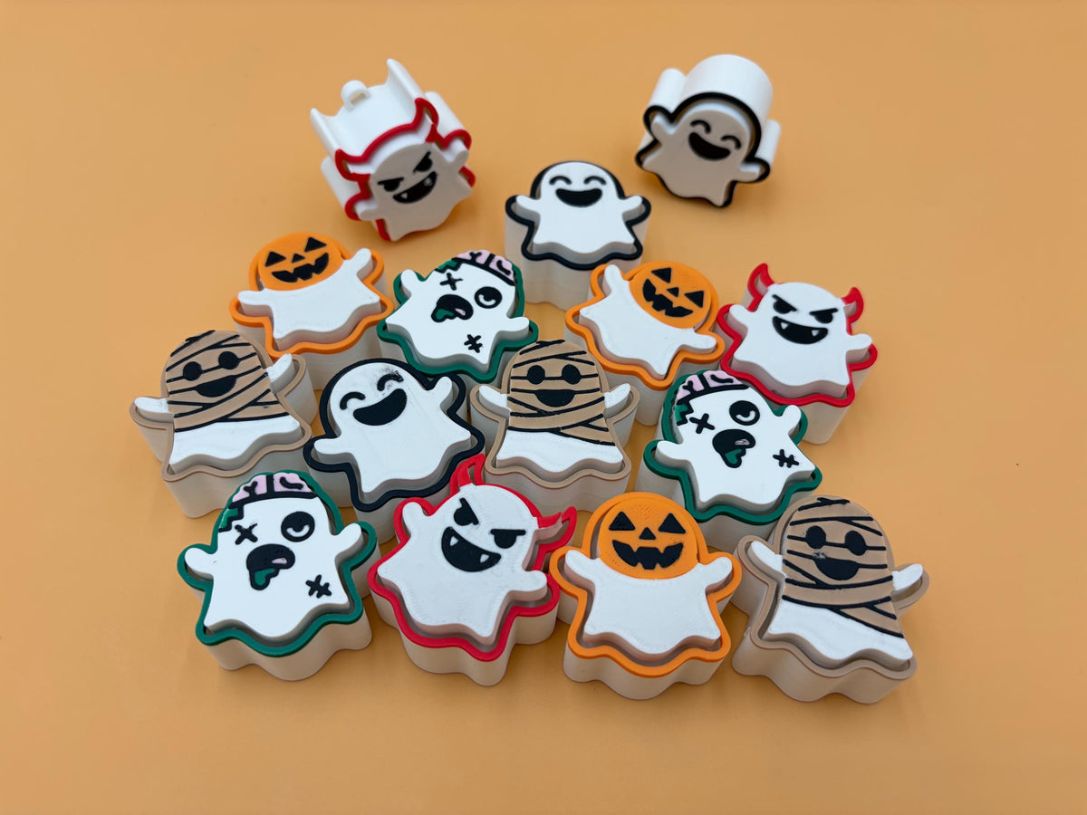 Halloween Ghost Fidget Clicker | Custom Colors | Cute Ghost Keychain | Gifts for School | Party Favors | Halloween Party | Trick or Treat