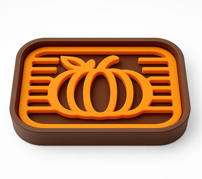 Fall Soap Dish with Drain | Pumpkin, Pie & Cornucopia