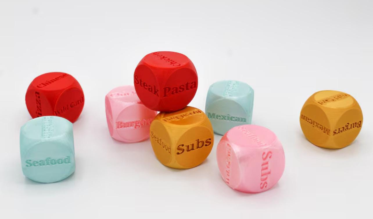 Meal Decision Dice Set – Let Fate Choose Your Next Meal!