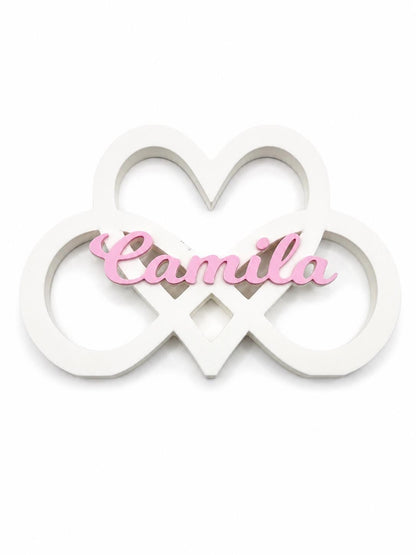 Personalized Infinity Heart Fridge Magnet, Custom Name Magnet, Personalized Refrigerator Decor, Family Gift, Couple Gift, 3D Printed Magnet