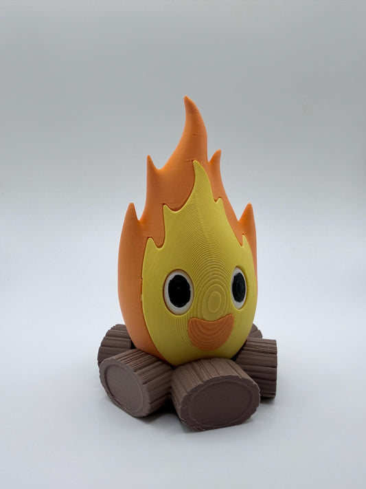 Chibi Fire Demon Bookshelf Decor, Fantasy Book Nook Buddy