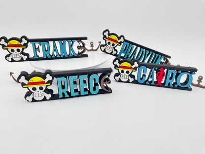 Custom Pirate-Inspired Name Plate | Personalized Desk Sign