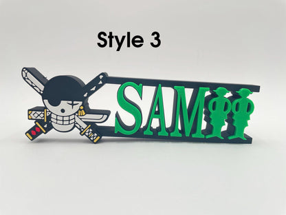 Custom Pirate-Inspired Name Plate | Personalized Desk Sign