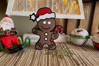 Festive Gingerbread Man Ornament -Christmas