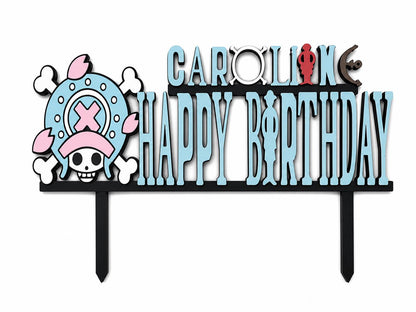 Personalized One Piece-Inspired Cake Topper | Anime Birthday