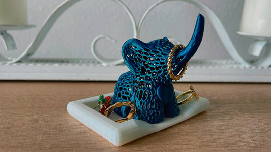 Elephant Ring Holder with Tray, Engagement Gift for Her