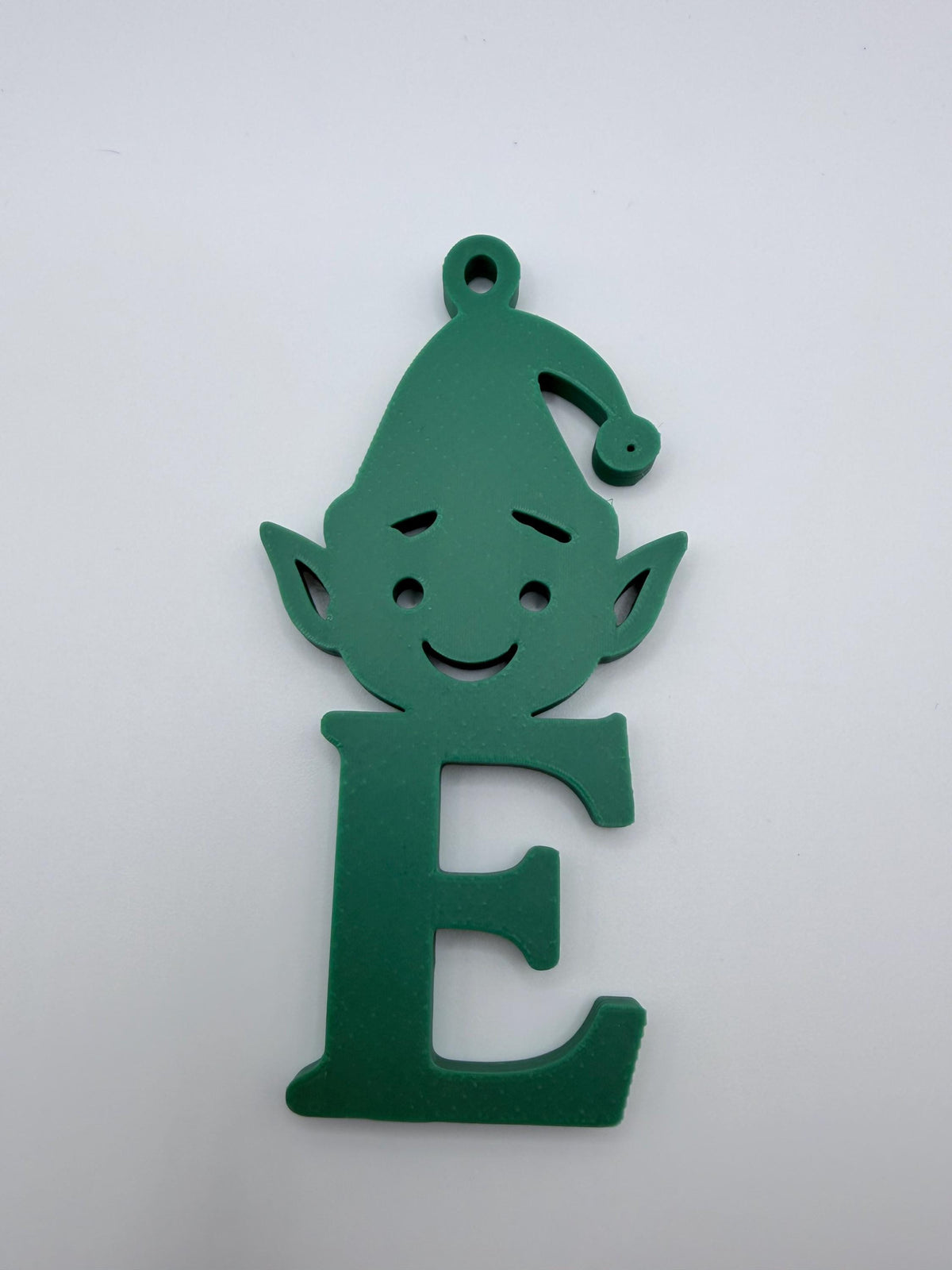 Personalized Christmas Initial Ornament, 3D Printed Character Letter Ornament, Custom Family Name Gift, Santa Reindeer Elf Tree Decoration