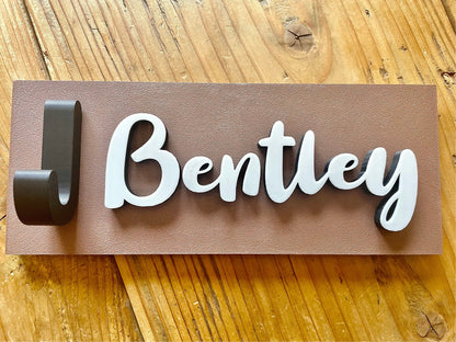 Personalized Dog Leash Holder | Entryway Wall Hook