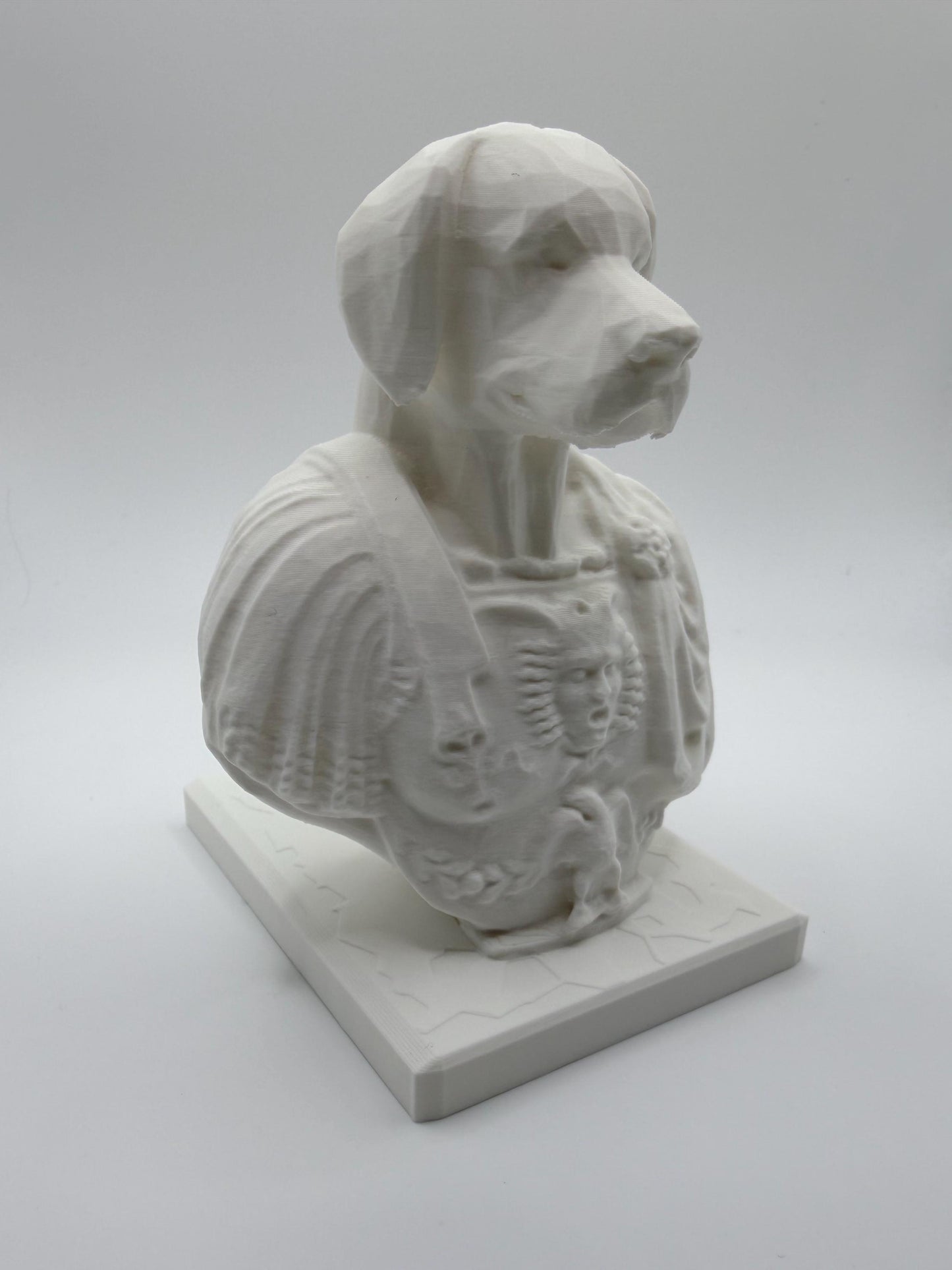 Classical Roman Bust Pen Holder, Elegant Desk Organizer, Minimalist Office Decor, Handmade 3D Printed Sculpture, Unique Gift for Him