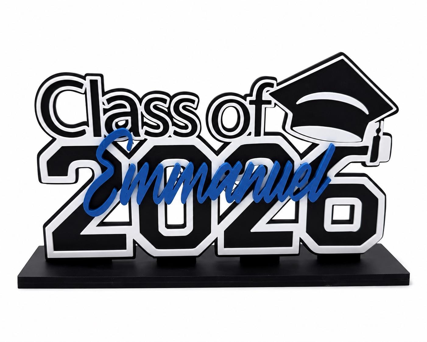 Personalized Class of 2026 Sign, Custom Graduation Name Sign, Senior Graduation Decor, Grad Party Table Decoration, Graduation Gift