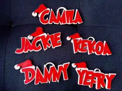 Personalized Christmas Ornament, 3D Printed Name, Holiday Keepsake
