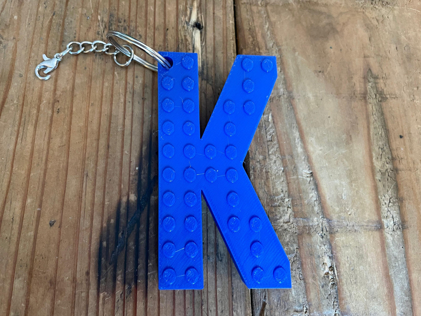 Personalized Building Block Letter Keychains | Back to School | Keychain for Kids | Medium Brick Letters