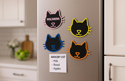 Custom Pet Name Magnet | 3D Printed Cat Fridge Decor