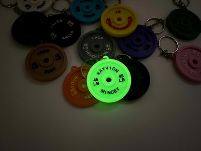 Personalized 45 LB Weight Plate Keychain | Custom Name | Gym Accessory | Weightlifting Keyring | Crossfit Gift | Fitness | Powerlifting