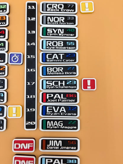 Motorsport Driver Grid Fridge Magnet | Gifts | Racing | Personalized Racing Accessory | Custom Race Gift | Sport Decor | Gamer