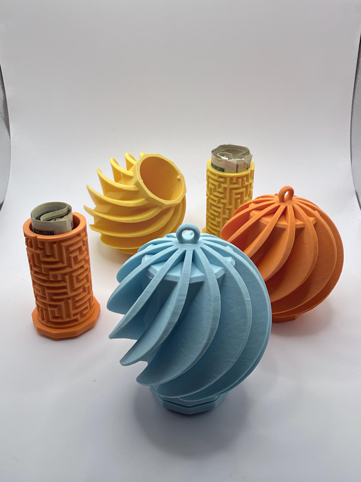 Christmas Ornament Puzzle Box, Hidden Money Holder, 3D Printed Maze Gift, Cash Gift Holder, Secret Santa Gift, Stocking Stuffer