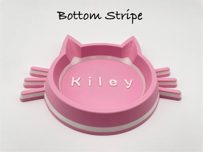 Personalized Cat Food Bowl | Custom Name, 3D Printed Kitten Dish