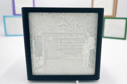 Custom Photo Lithophane Night Light | Personalized Shadow Box