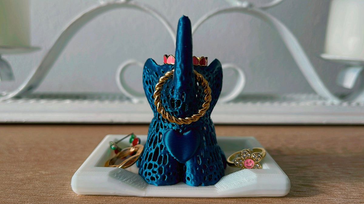 Elephant Ring Holder with Tray | Engagement Gift for Her