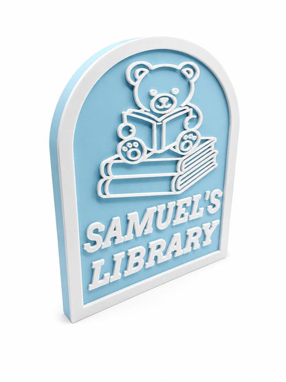 Personalized Library Sign | Reading Nook Decor