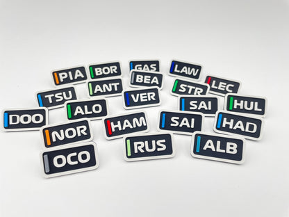 2026 F1 Driver Croc Charms | Personalized Racing Shoe Charm