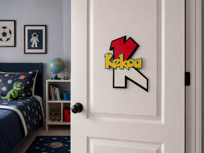 Custom 3D Anime Nameplate | Kids Gamer Room Door Sign