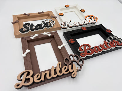 Custom Dog Photo Frame, Personalized 4x6 Puppy Picture Frame