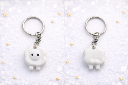 Cute Kawaii Food Cloud Keychains, Bread Cookie Cloud Charm, Handmade 3D Printed Keychain, Cute Backpack Key Ring Gift