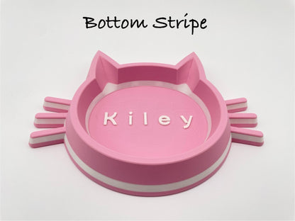 Personalized Cat Food Bowl | Custom Name, 3D Printed Kitten Dish