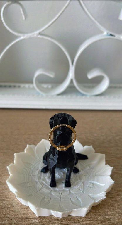 3D Printed Dog Ring Holder | Engagement Gift for Her