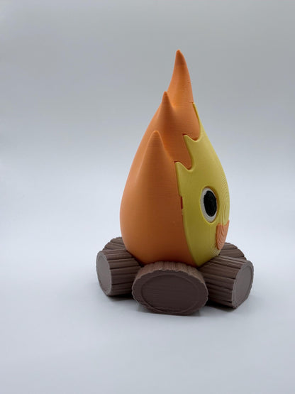 Chibi Fire Demon Bookshelf Decor | Fantasy Book Nook Buddy