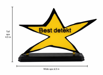 Funny Custom Gold Star Trophy: 3D Printed Personalized Award