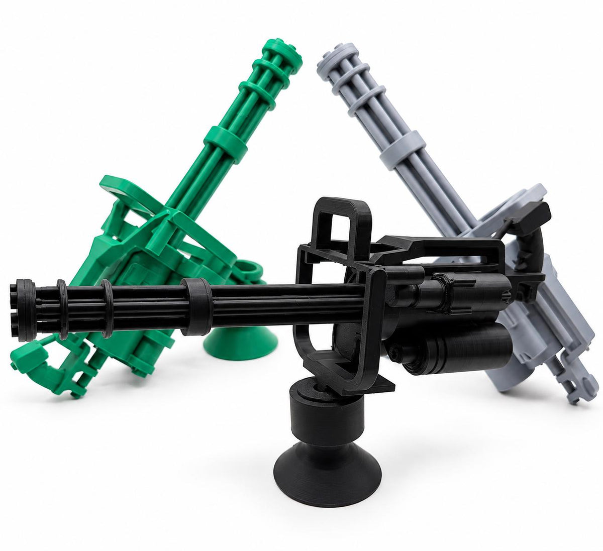 Mini Gatling Gun Model with Stand, 3D Printed Minigun Display, Military Desk Decor, Collector Gift, Miniature Weapon Replica