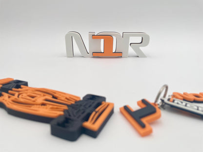 Lando Norris Racing Gift Set | Personalized Keychain & Desk Sign